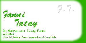 fanni tatay business card